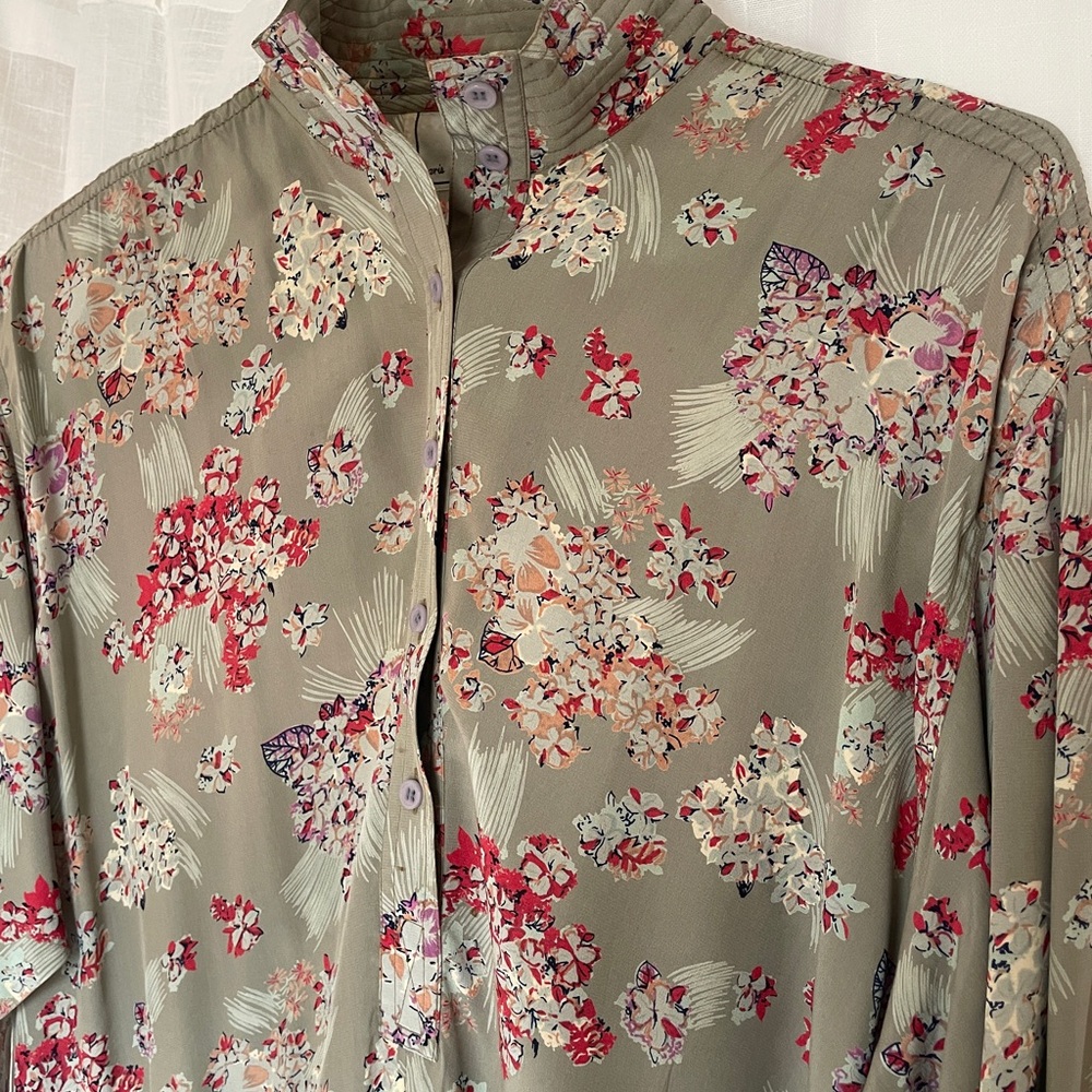 Vintage Floral Silk Midi Dress